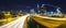 Panorama Of Tel Aviv City And Ayalon Freeway At Night