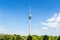 Panorama of Television and Communication Tower ger.: Donauturm in Danube Park in Donau City, Vienna, Austria, Europe