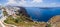 Panorama of Thira in Santorini island, Greece