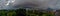 Panorama of a thunderstorm over a german city