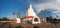 Panorama of Thuparama Dagoba with beautiful columns, Anuradhapura