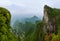 Panorama of Tianmenshan nature park - China