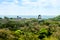 Panorama of Tikal National Park. Adeventure in mayan jungle