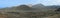 Panorama of Timanfaya National Park Volcanic landscape of Lanzarote.