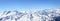 Panorama of Titlis - the Alps Mountain peak in Switzerland