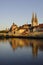 A panorama to german town regensburg