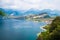 Panorama of Torbole, Lake Garda, Italy.