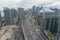 Panorama of Toronto above Gardiner Expressway