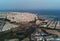 Panorama of Torrevieja port, Las Salinas and cityscape of Torrevieja