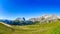 Panorama towards Sassolungo Group and Sella Group , Dolomiti
