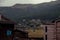 panorama of the town of Livigno, a mountain village in Valtellina