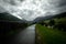 panorama of the town of Livigno, a mountain village in Valtellina