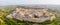 Panorama of the town of Mdina fortress aerial top view in Malta