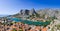 Panorama of town Omis in Croatia