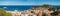Panorama of the town of Tossa de mar. A beautiful Spanish city on the Costa Brava.