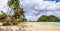 Panorama of tranquil tropical beach