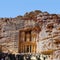 Panorama of The Treasury  in ancient Petra, Jordan.