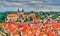 Panorama of Trebic, a UNESCO world heritage site in Czech Republic