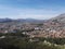 Panorama of Trebinje town from view point, Bosnia and Herzegovina.East, ridge