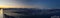 Panorama of Tromso with beautifull sunset in Winter in Norway