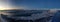 Panorama of Tromso with beautifull sunset in Winter in Norway