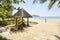 Panorama of the tropical beach of Hainan Island