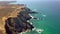 Panorama of tropical coastline cliffs