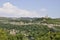 Panorama with Tsarevets fortress and Yantra river from Veliko Tarnovo in Bulgaria