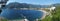 Panorama of turkish marmaris resort aegean sea