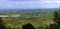 Panorama of the Tuscan countryside.