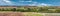 Panorama of Tuscany, hills and fields. Italy, Europe