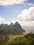 Panorama twin Pitons Soufriere St. Lucia