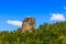 Panorama with typical rock pinnacles at Bastei in Rathen, Saxon Switzerland