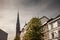 Panorama of a typical suburban dutch countryside village of the netherlands, called Vaals, in Limburg