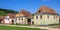 Panorama of typical Transylvanian houses in Biertan