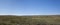 Panorama of Tyva Steppe. A wide view of the sky