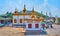 Panorama with Ubosot and shrines of Wat Chong Kham Temple, Mae Hong Son, Thailand