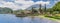 Panorama of the Ulun Danu temple on Bali