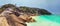 Panorama of unspoiled empty beach of Similan islands