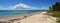 Panorama on an unspoiled island beach