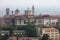 Panorama of Upper town of Bergamo, Italy