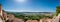 Panorama of Val d`Orcia from the medieval town of Pienza in Tuscany