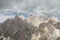 Panorama from the Val Gardena area in Dolomites Italy