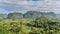 Panorama of Valle Vinales in the west of Cuba