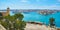 Panorama of Valletta Grand Harbour with St Peter and Paul Counterguard, Malta