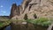 Panorama, valley floor of the Crooked River