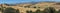 Panorama of valley outside San Lorenzo Seminary, Santa Inez, CA, USA