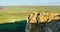 Panorama of valley from the precipitous rock on plateau