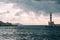 Panorama venetian harbour waterfront and Lighthouse in old harbour of Chania at sunset, Crete, Greece