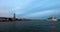 Panorama of Venice, Italy with cruise ship